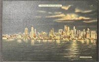 Vintage Stamped NY Skyline Picture Postcard PPC