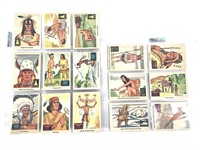 15 Native American "Indian" Trade Cards, FLEER