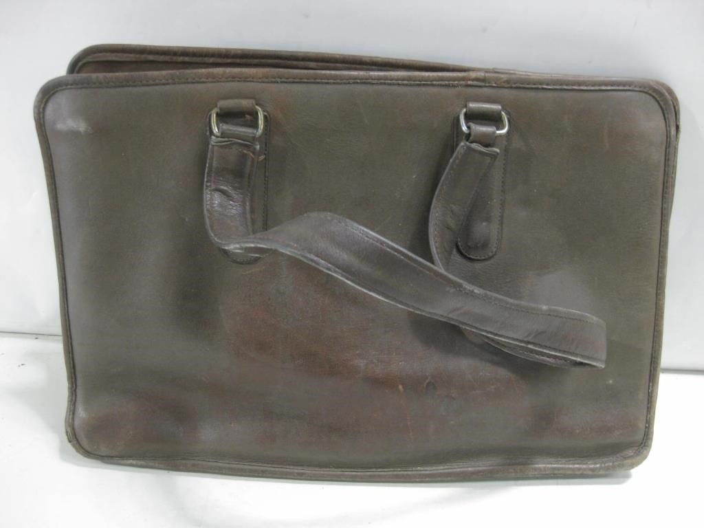 14.5"x 9"x 3" Coach Leather Bag See Info