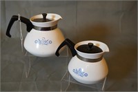 (2) Corning Ware Blue Cornflower Coffee Pots