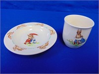 Bunnykins Royal Doulton Egg Cup & Small Plate