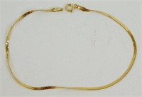 14 kt Gold 7" Bracelet - 0.65 grams, Marked 14 kt