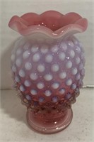 Glass pink small vase