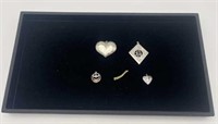 5 Pendant/Charms - Assorted Sterling, 925,