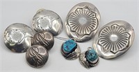 Sterling Native American Earrings - One Stamped