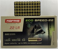 (OO) 500 Norma .22LR Cartridges