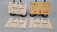 4x 1940's WWII Canadian Ration Booklets
