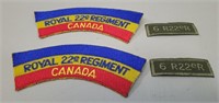 Canadian 22e Regiment , Military Patches vtg
