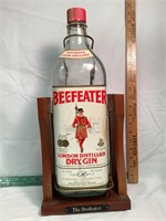 1 gallon Beefeater Gin bottle W/ stand
