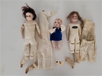 (3) Antique Dolls