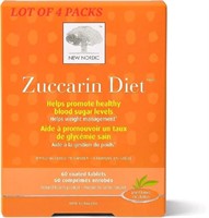LOT OF 4 PACKS - New Nordic Zuccarin Diet Tablets