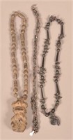 3 Clay Bead Necklaces, Mexican Indian Made