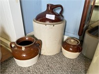 One large vintage jug plus 2 bean pots