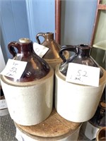 3 vintage 1 gallon jugs