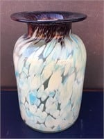 Oil Painted Glass Vase