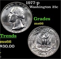 1977-p Washington Quarter 25c Grades GEM+ Unc