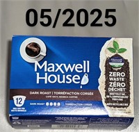 NEW Maxwell House Dark Roast 12 Pods 05/2025