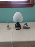 2 Vtg Miniature Kerosene Lamps &