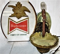 Vintage Budweiser Wall Lamp
