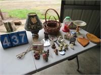 GROUP- LAMP,BASKETS, M&M ITEMS, HAND MIRRORS