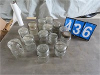 GROUP OF GLASS CANNING JARS W/LIDS