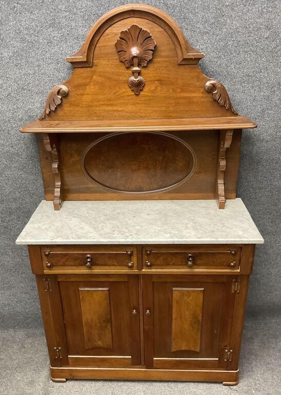 Victorian Marble Top Buffet