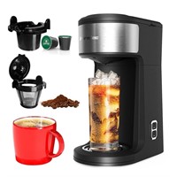 Hrelec Upgraded Single Serve Coffee Maker, Iced an