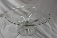 Crystal pedestal console bowl 13 X 6.5"H