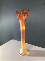 Fenton Marigold Ribbed 16” Vase As Found