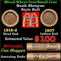 Lincoln Wheat Cent 1c Mixed Roll Orig Brandt McDon