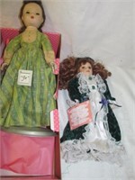 Jo & Judy 2pc Porcelain Collector Dolls