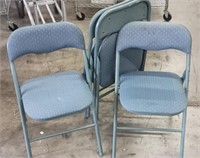 4 pc padded folding chairs