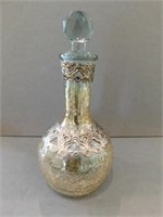 Crackle glass Decanter