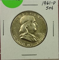 1961-D Franklin Half Dollar AU