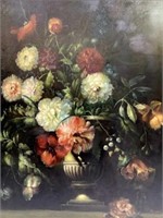 B. Ward (20th C.) Floral Still Life Oil On Canvas