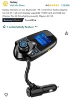 Nulaxy Wireless in-Car Bluetooth FM Transmitter