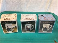 3 NORMAN ROCKWELL MUGS IN BOXES