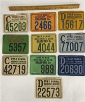 Pennsylvania hunting licenses from the 1950’s &