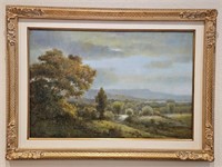 Signed Oil on Canvas of Landscape by C. Thompson