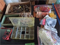 Drill Bits, Hardware Supplies Etc. As Shown