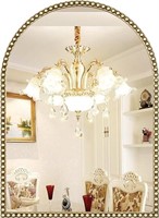Arched Mirror for Bathroom, 24"x36" Black Arch