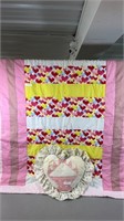 Baby Quilt and Heart Pillow