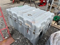 Large Latching Plastic Tote - Contents In Next Lot