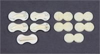 (10) Carved Walrus Ivory Buttons
