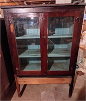 (R) Antique Pine China cupboard  59"x40"