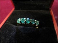 LADIES 1 CT EMERALD 14K RING 1.9 GRAMS SZ 8