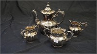 Silver tea set.