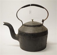 Antique cast iron kettle