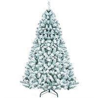 Liguanow 7.5ft Snow Flocked Artificial Christmas T