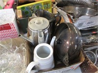 SILVERPLATE, COFFEE PERCOLATOR, ETC